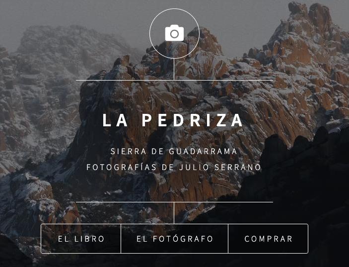 Screenshot of La Pedriza website (in Spanish)