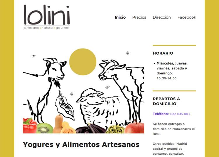 Screenshot of Lolini website