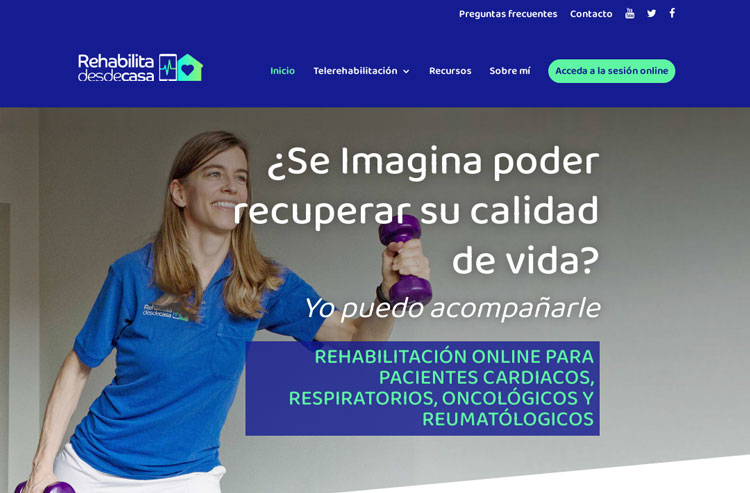 Screenshot of Rehabilita desde casa website