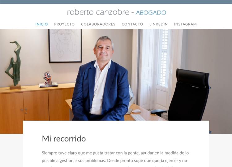 Screenshot of Roberto Canzobre website